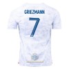 Maglia ufficiale Francia Griezmann 7 Trasferta Mondiali 2022 per Uomo